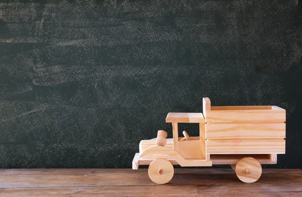 Wooden toy truck — Stock Photo, Image