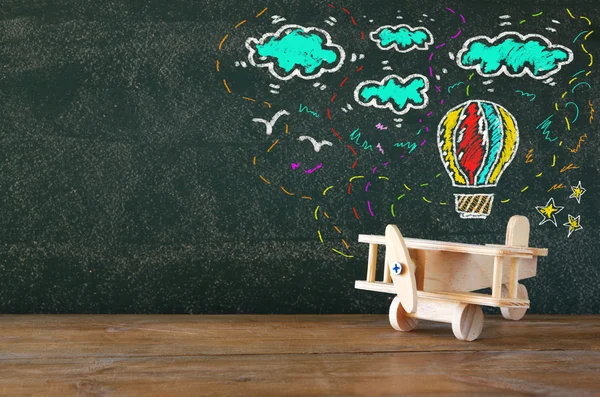 Wooden airplane toy — Stock Photo, Image