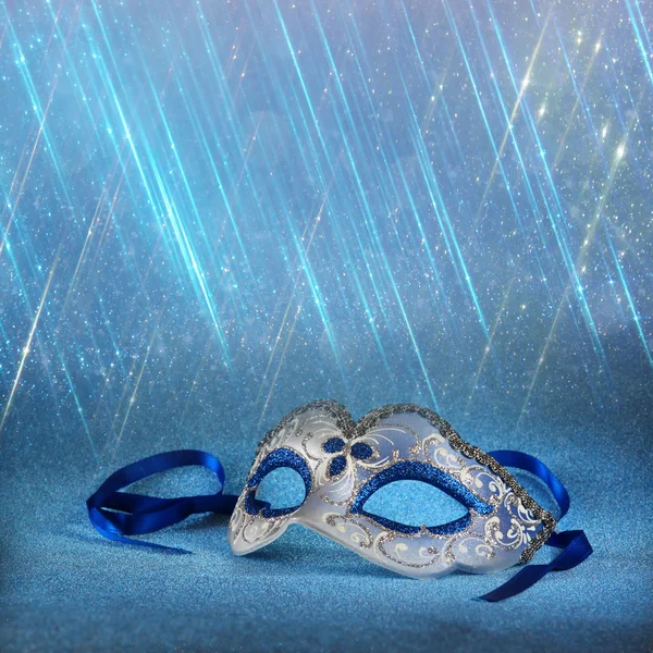 青い女性カーニバル マスク — ストック写真