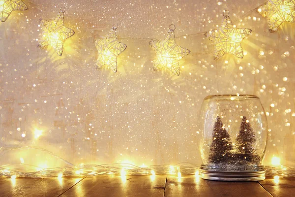 Kerstbomen in mason jar — Stockfoto