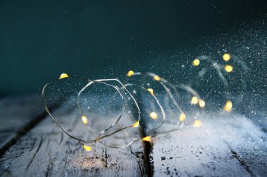 Noel sıcak altın garland ışıkları