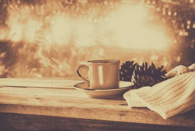 kahve ile rahat örme atkı