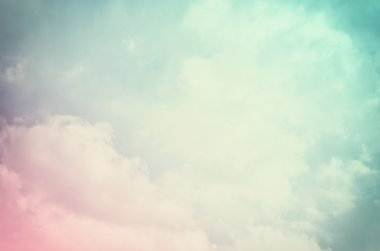 soyut fotoğraf bulutların gökyüzünde seri. Filtre uygulanmış ve tonda retro