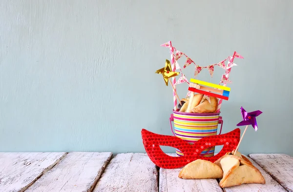 Concept de fête de Pourim (fête du carnaval juif). focus sélectif — Photo