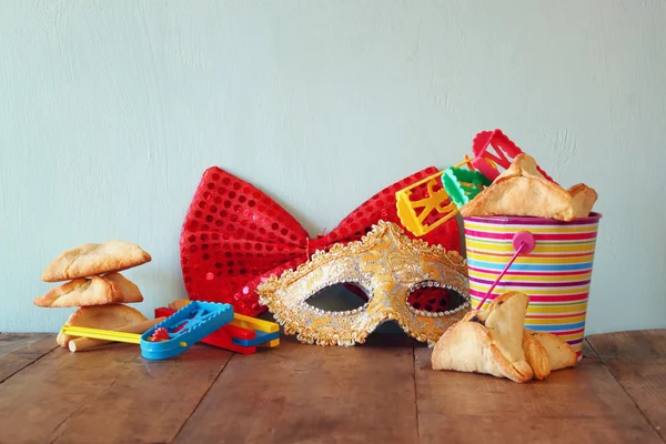 Celebração do Purim (feriado de carnaval judaico). foco seletivo — Fotografia de Stock