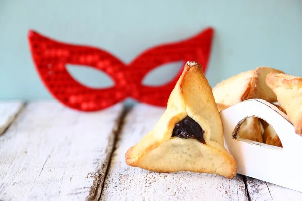 Purim-Feier-Konzept (jüdischer Faschingsfeiertag). Selektiver Fokus — Stockfoto