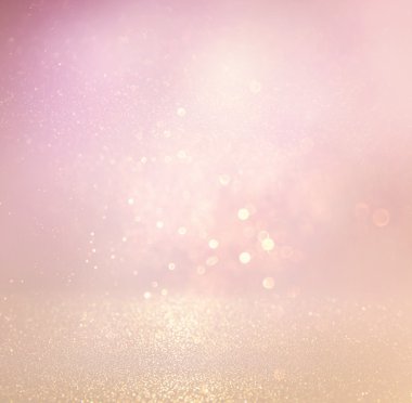 Glitter vintage ışıklar arka plan. ışık gümüş ve pembe. defocused.