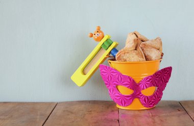 Purim kutlama kavramı (Yahudi karnaval tatil). seçici odak