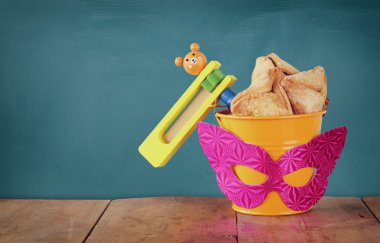 Purim kutlama kavramı (Yahudi karnaval tatil). seçici odak
