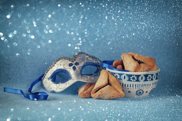 Conceito de celebração Purim (feriado de carnaval judaico). foco seletivo — Fotografia de Stock