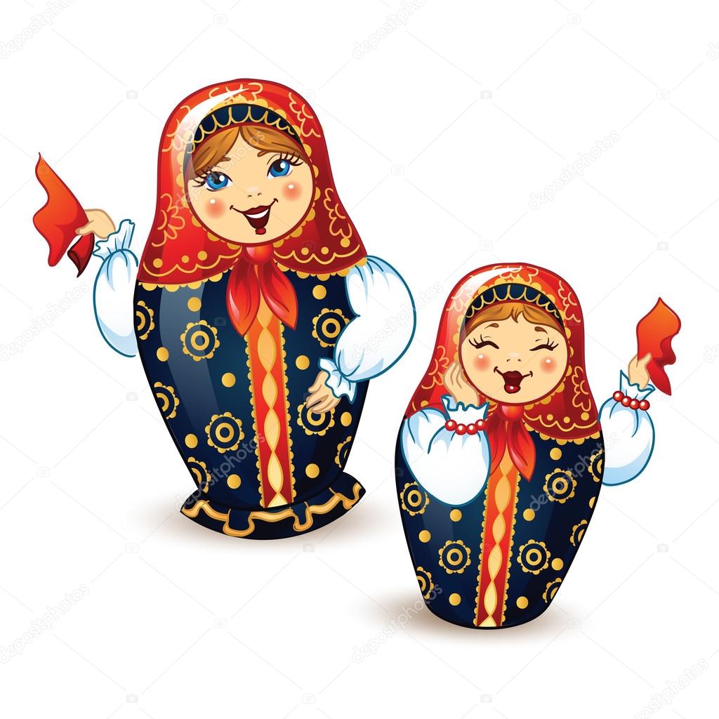 Dancing Russian dolls.