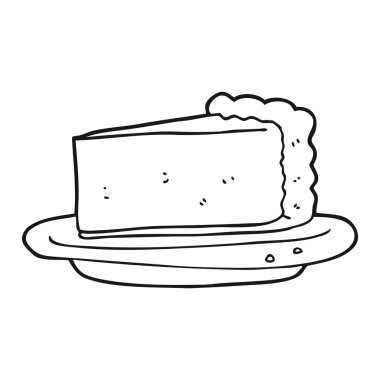 siyah beyaz çizgi film cheesecake