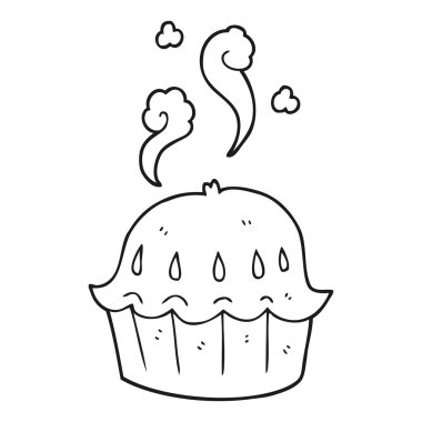 siyah beyaz çizgi film sıcak pasta