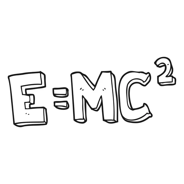 Formule de science dessin animé noir et blanc — Image vectorielle