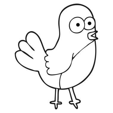 siyah beyaz çizgi film robin