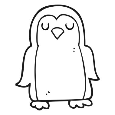 siyah beyaz çizgi film kuş