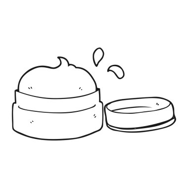 siyah beyaz çizgi film yüz kremi