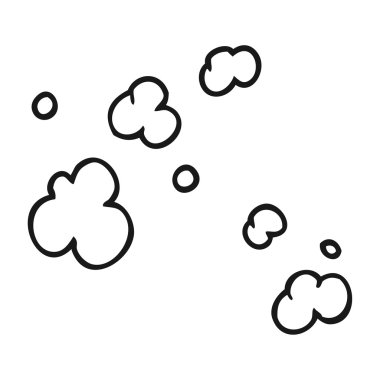 duman sembol siyah beyaz çizgi film puf