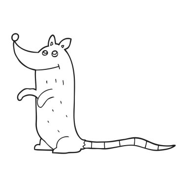 siyah beyaz çizgi film fare