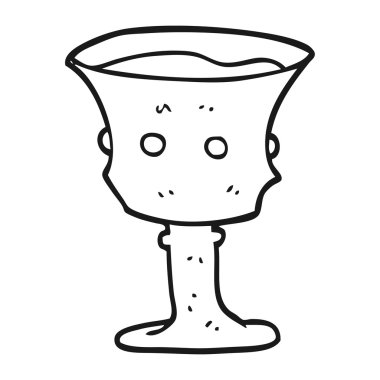 siyah beyaz çizgi film Ortaçağ Kupası