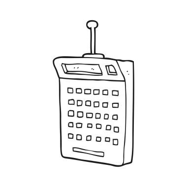 siyah beyaz çizgi film bilim ekipman