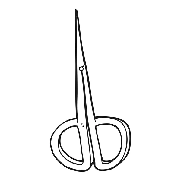 Noir et blanc ciseaux à ongles dessin animé — Image vectorielle