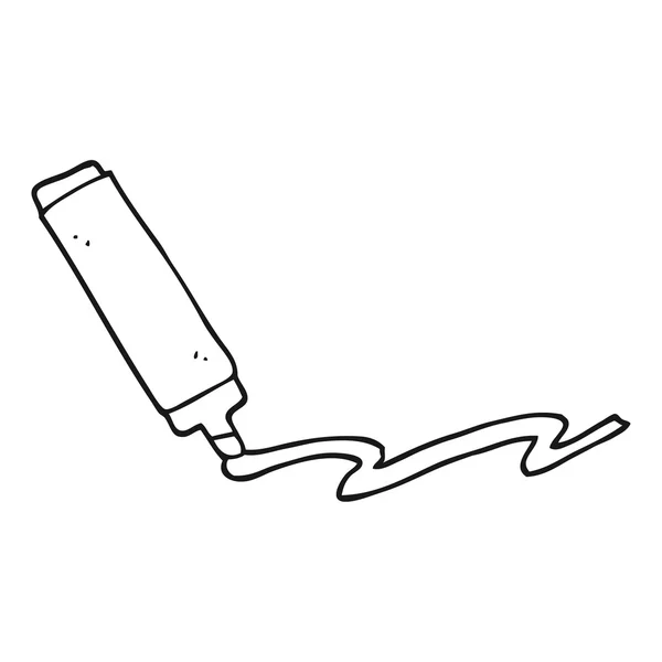 Svartvita tecknade tuschpenna — Stock vektor