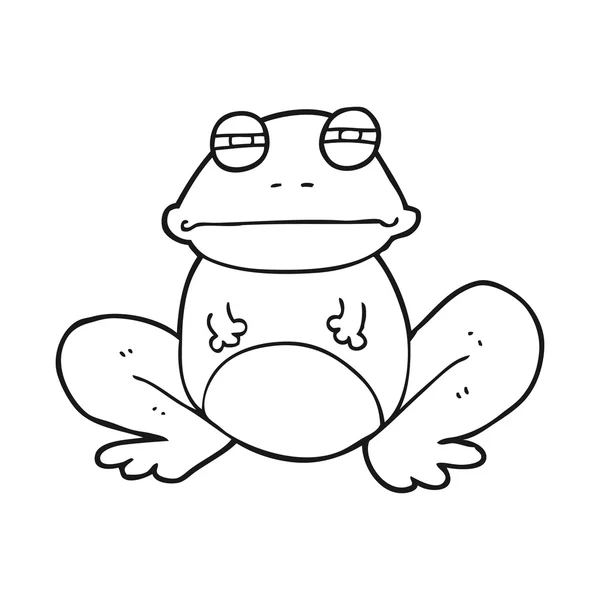 Černé a bílé kreslený žabák — Stockový vektor