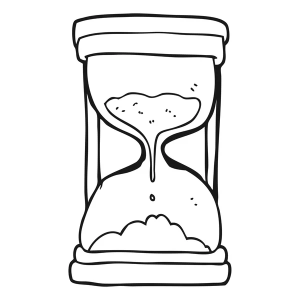 Černé a bílé kreslené časovač — Stockový vektor