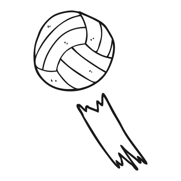 Černé a bílé kreslené fotbalový míč — Stockový vektor