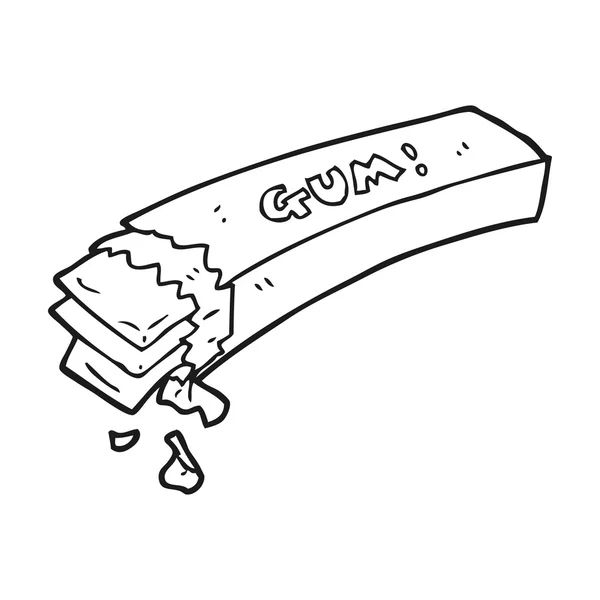 Czarno-biały rysunek guma do żucia — Wektor stockowy