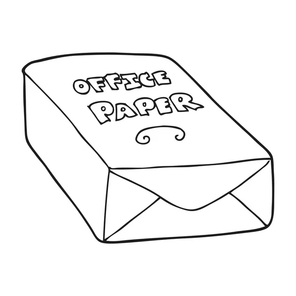 Papel de escritório de desenhos animados preto e branco — Vetor de Stock