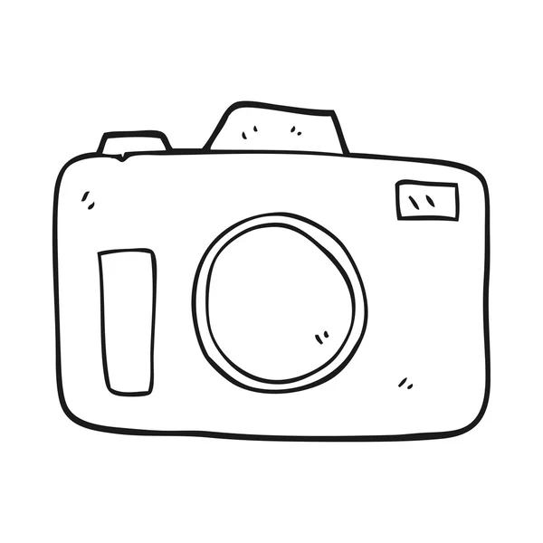 Zwart-wit cartoon camera — Stockvector