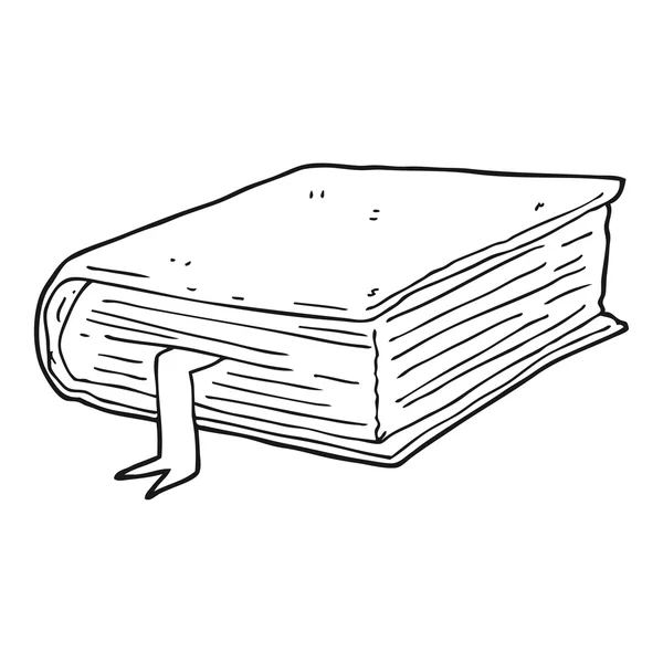 黑色和白色卡通厚厚的书 — 图库矢量图片
