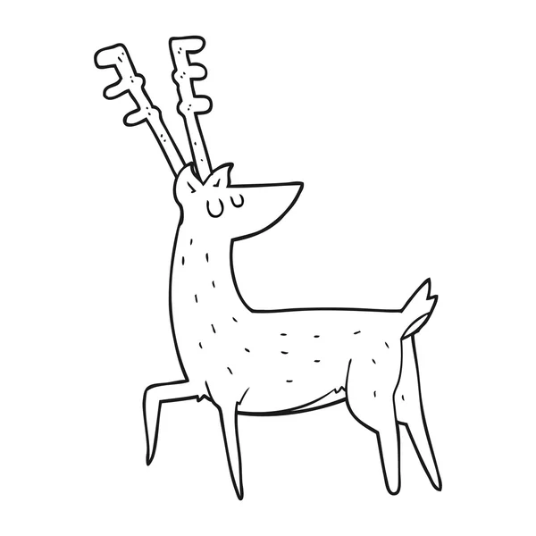Czarno-biały rysunek jelenia — Wektor stockowy