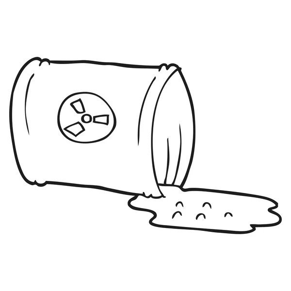 Noir et blanc bande dessinée déchets nucléaires — Image vectorielle