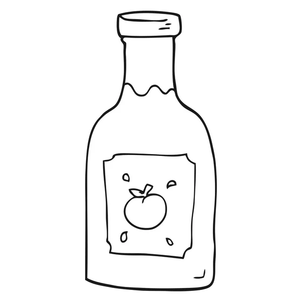 Ketchup desenhos animados preto e branco — Vetor de Stock