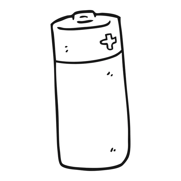 Černé a bílé kreslené baterie — Stockový vektor