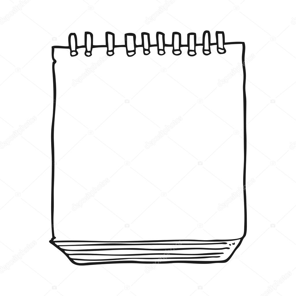Clipart Notepad Black And White Black And White Cartoon Notepad Stock Vector C Lineartestpilot
