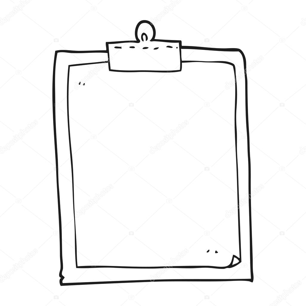 Prancheta de desenho | portapapeles de dibujos animados blanco y negro