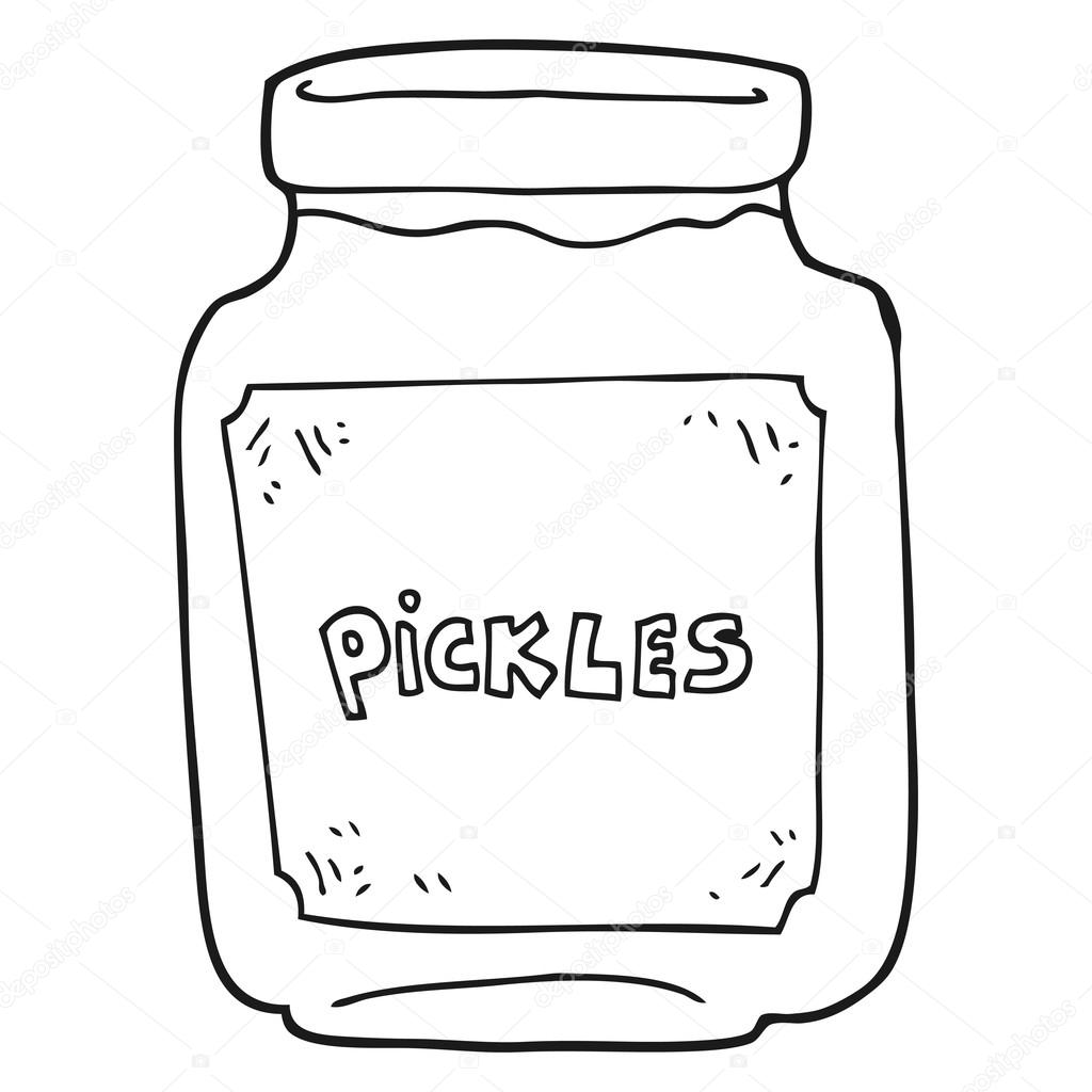 Black and white cartoon pickle jar Stock Vector Image by ©lineartestpilot #101468460 Black and white cartoon pickle jar Stock Vector Image by ©lineartestpilot #101468460