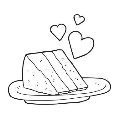 siyah beyaz çizgi film çok güzel kek