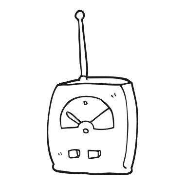 siyah beyaz çizgi film bilim ekipman