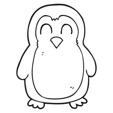 siyah beyaz çizgi film kuş