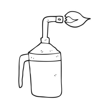 siyah beyaz çizgi film darbe meşale