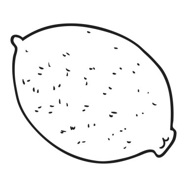 siyah beyaz çizgi film limon