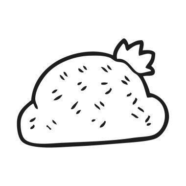 siyah beyaz çizgi film şapka