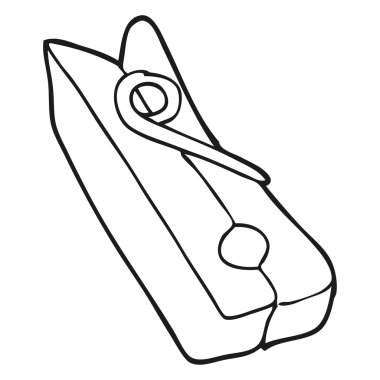 siyah beyaz çizgi film ahşap peg