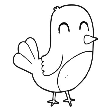 siyah beyaz çizgi film robin