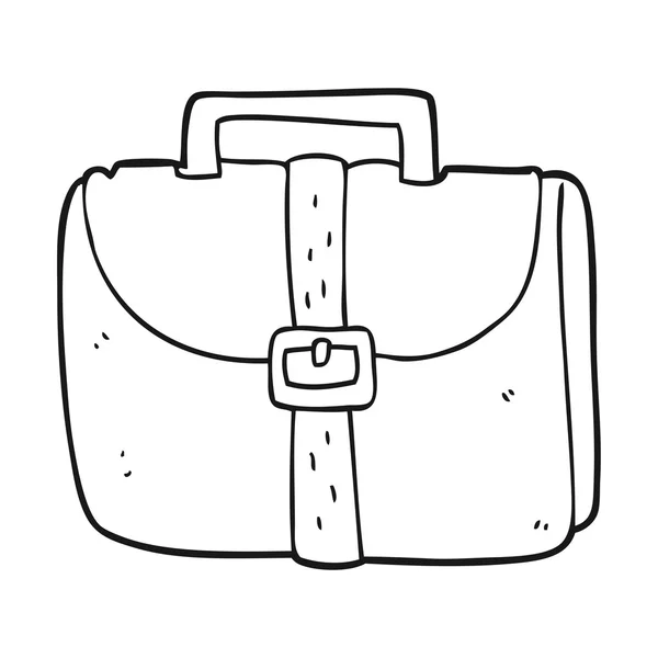 Black and white cartoon old work bag — Stock Vector